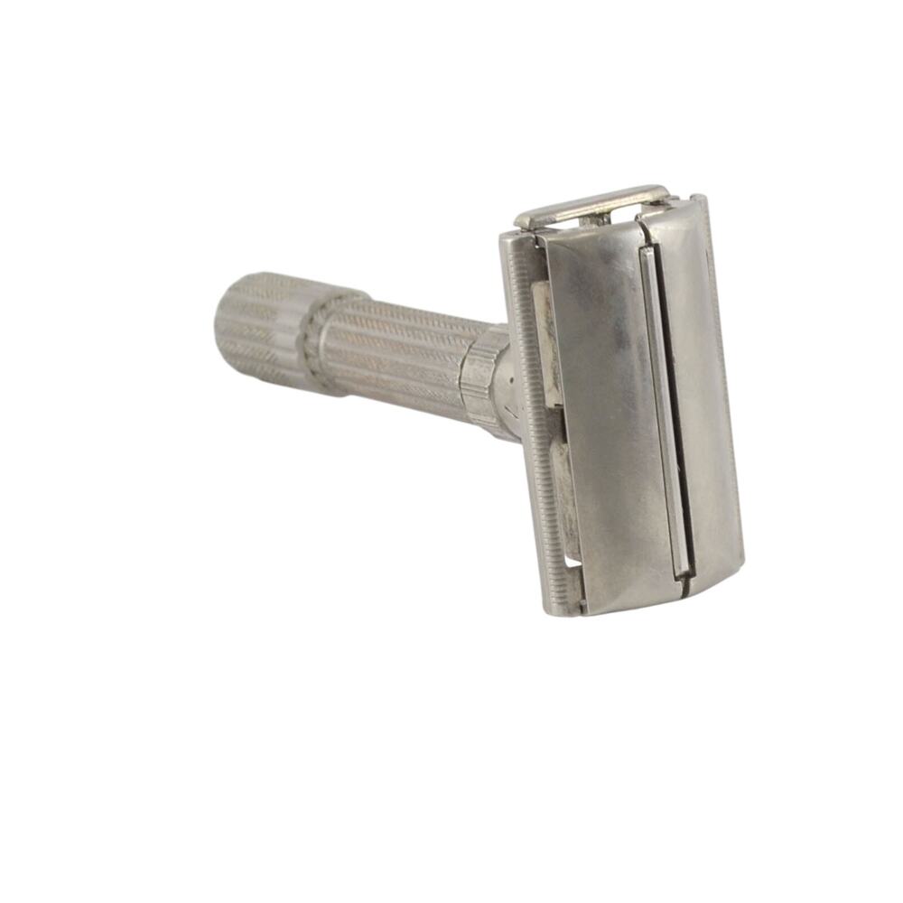 1958 Gillette Fat Boy Adjustable Safety Razor D4 Vintage Double Edge USA